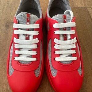 Prada Americas Cup rubber and bike fabric sneakers